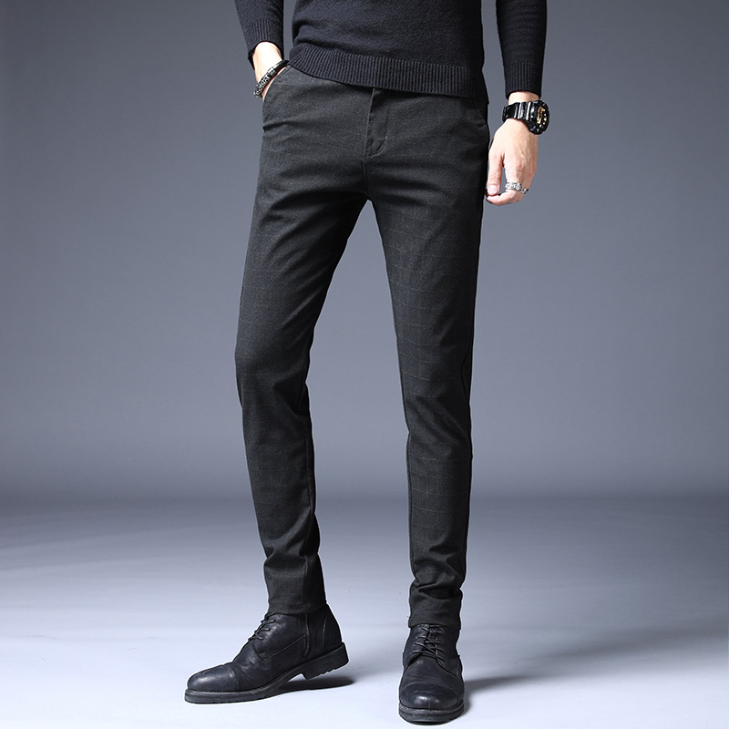 Spring Elastic Men's Casual Pa - Korean Men Lifestyle 评论和价格
