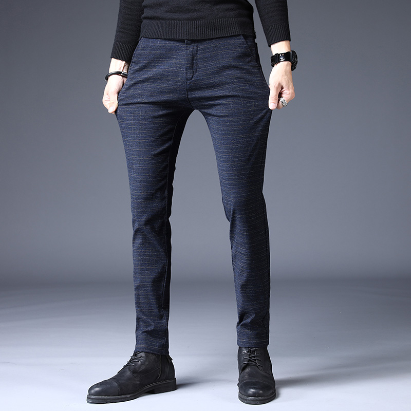 Spring Elastic Men's Casual Pa - Korean Men Lifestyle 评论和价格