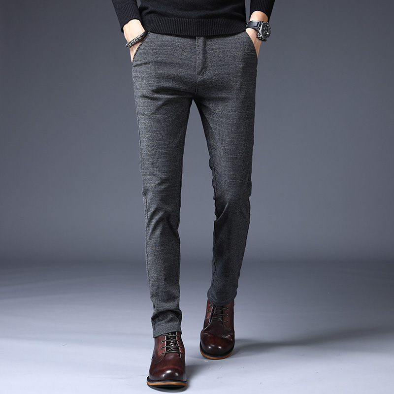 Spring Elastic Men's Casual Pa - Korean Men Lifestyle 评论和价格