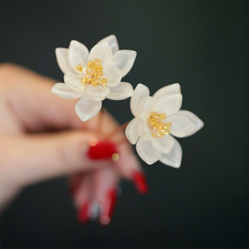 1Pair Vintage Hairpin Glazed F - Hanbok Hair Pin 评论和价格