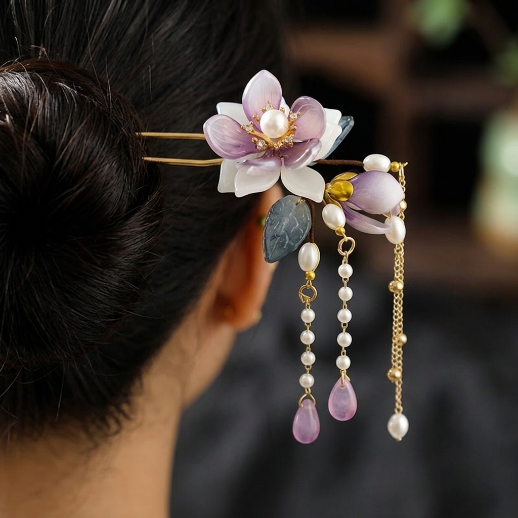 Alloy U Shaped Hair Pin With O - Hanbok Hair Pin 评论和价格