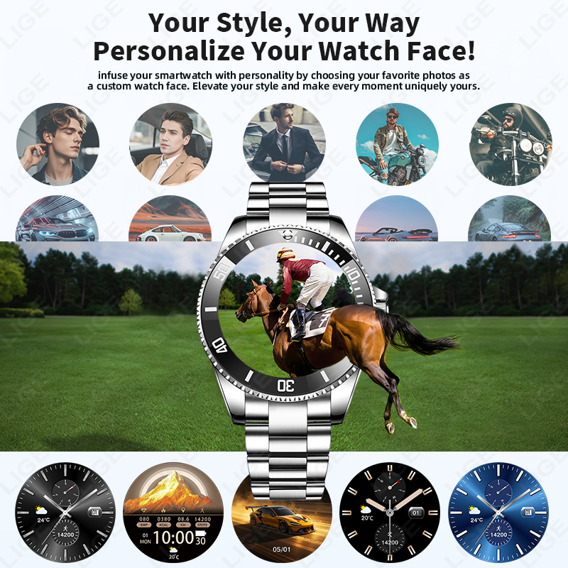 LIGE New Style Luxury Smart Wa - Korean Men Lifestyle 评论和价格
