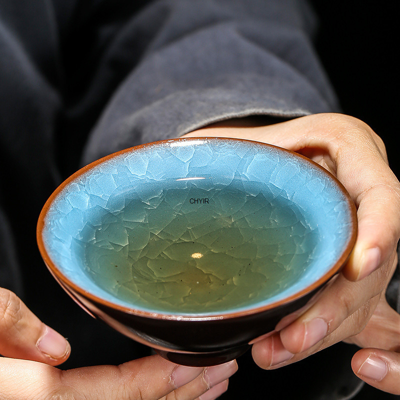 Large Ge Kiln Ice Crack Tea Cu - Celadon Ceramic Cup 评论和价格