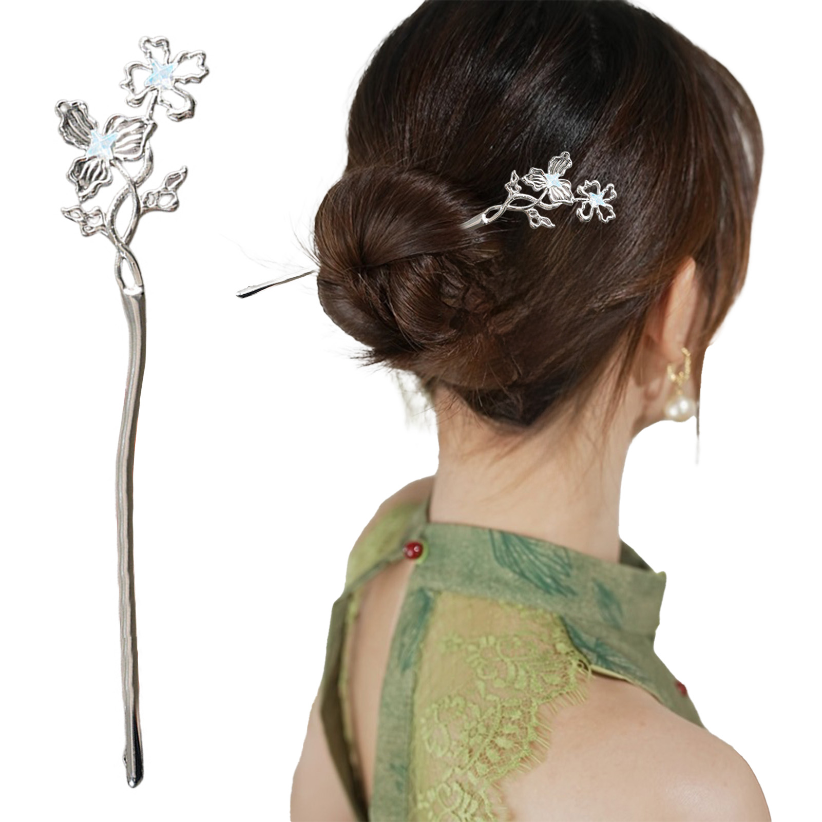 Metal Butterfly Hair Sticks Ch - Hanbok Hair Pin 评论和价格