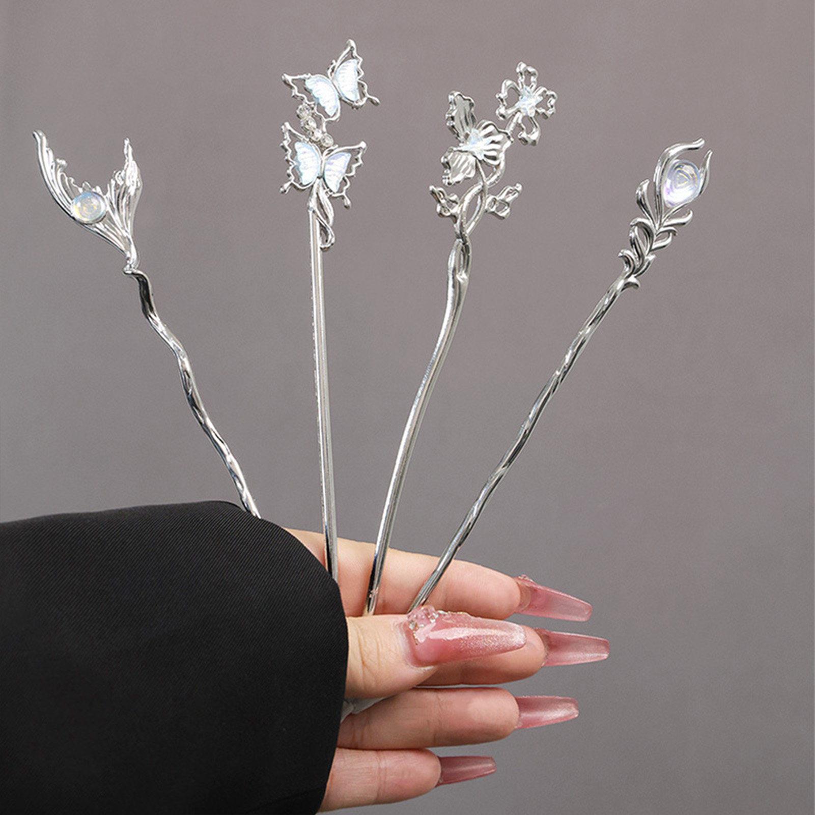 Metal Butterfly Hair Sticks Ch - Hanbok Hair Pin 评论和价格