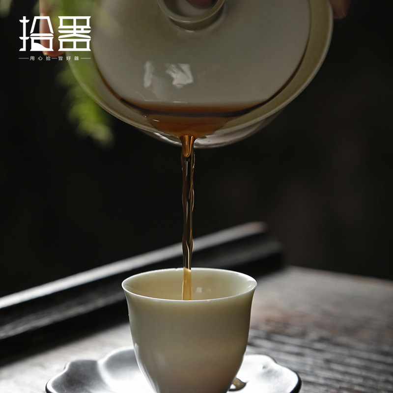 Vegetal Ash Glaze Ceramic Thre - Celadon Ceramic Cup 评论和价格
