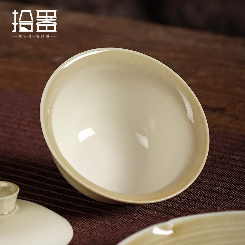 Vegetal Ash Glaze Ceramic Thre - Celadon Ceramic Cup 评论和价格